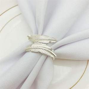Deluxe Quality <b>Silver</b> Metal <b>Napkin</b> Rings Modern Design Durable Eco-Friendly Party Table Accessories - Product Image 2