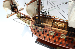 Modèle de bateau de la mer, grand modèle en bois, artisanat tibétain, - Product Image 4