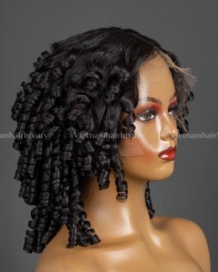 วิกผม HD LUXURY แบบ Pixie Curl ผมแท้เวียดนามจากผู้บริจาคหลายคน วิกผมแบบเย็บด้วยเครื่องจักร - Product Image 3