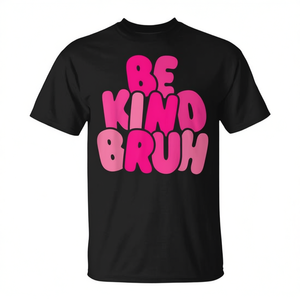 Camiseta de Concienciación Antiparacaidismo Be Kind para Niños, Unisex, Manga Corta, Cuello Redondo, Algodón Rosa, Top de Apoyo Escolar - Product Image 2