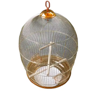 Cage à oiseaux en métal en gros d'usine Cage à perroquet en fil d'or facile à assembler facile à nettoyer Portable Durable respirant