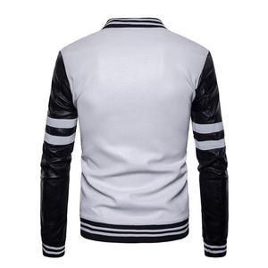 Nueva chaqueta de cuero de alta calidad, chaqueta de cuero PU de diseño personalizado para hombres, chaquetas de talla grande para hombres - Product Image 2