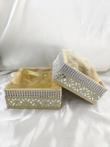 Embalagem do presente Cestas Shagun Bandejas Cestas gifting casamento para o convite do casamento Noiva indiana fundamentos haldi mehandi cerimônia - Product Image 5