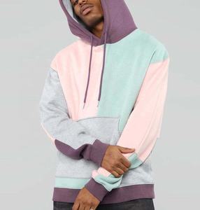 Rue personnalisée bonne qualité couper et coudre conception pull à capuche couture couture couleur bloc sweats à capuche hommes - Product Image 5