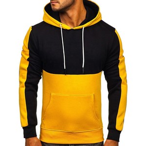Sweat à capuche respirant en polaire duveteux avec bloc de couleur sweat à capuche ninja solide épais et chaud d'hiver avec poche personnalisée vente en gros - Product Image 5