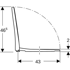 Siège de toilette Geberit ICon AB avec mécanisme de fermeture douce et système de démontage rapide - Product Image 4