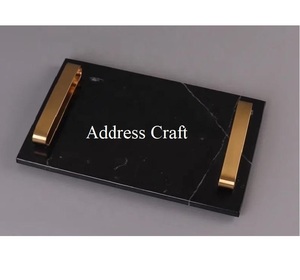 Modern Style Round Hotel Catering Used <b>Buffet</b> Marble Serving Tray Dinner <b>Table</b> Food Snacks Serving Tray Manufacturer by India - Product Image 4