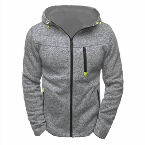 OEM personalizado de los hombres 100% de algodón de lana con cremallera Sudadera con capucha deportiva de invierno antiarrugas de alta calidad al por mayor de diseño sólido con el logotipo forrado - Product Image 5
