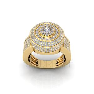 Bague Hip Hop élégante pour homme en argent sterling 925 avec moissanite et diamants glacés, clarté VVS améliorée, plaqué or, idéale pour un anniversaire - Product Image 4