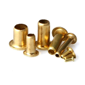 Remache Tubular Hueco de Latón Personalizado con Cabeza Redonda Plana de Metal de Cobre - Product Image 1