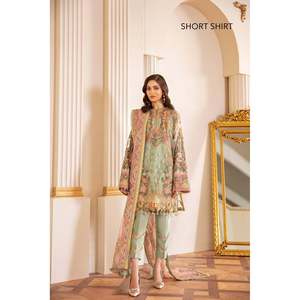 Embroidered Chiffon <b>Net</b> <b>Fabric</b> CH07-01 Stitched - Product Image 2