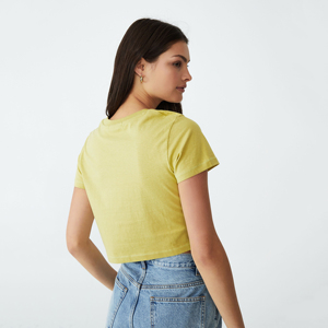T-shirt léger à manches courtes pour femmes sur mesure T-shirt col rond de couleur unie à prix raisonnable - Product Image 5
