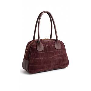 Bolso Estructurado en Gamuza Estampada Genuina y Cuero Dollaro - Hecho en Italia - Art. 26149 - Product Image 3