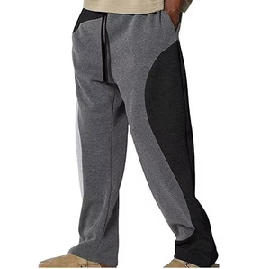 High Quality Mens <b>Fleece</b> Wide Straight Leg Stacked Sweatpants Custom Oversized 400gsm Flared Pants Men Joggers <b>Trousers</b> - Product Image 5