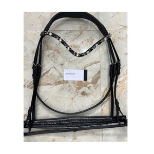 บังเหียนม้าอังกฤษประดับพลอยเทียมนุ่มมีให้เลือกทุกขนาด-ผู้ผลิตขายส่ง - Product Image 1