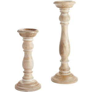 Ensemble de bougeoirs au design unique en bois naturel Taille personnalisée Bougeoir rond votif Article de décoration pour la maison - Product Image 1
