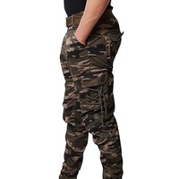 Pantalon cargo tactique pour homme de haute qualité, devant plat, fermeture éclair, décontracté, en coton et polyester imprimé, pour softshell, résistant aux acides