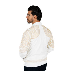 Blouson aviateur pour homme personnalisé, imperméable, coupe-vent, respirant, polyester, manches, col montant, fermeture éclair, veste pour homme - Product Image 5