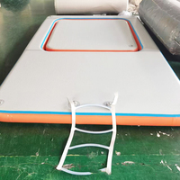 Plataforma Flotante Inflable, Muelle Flotante, Isla Flotante con Superficie Antideslizante, Hecho en China, Hubei, para Piscina, Playa, Océano