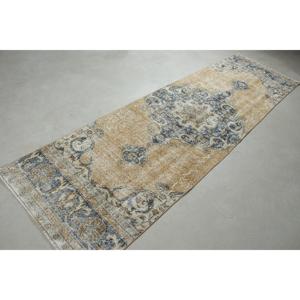 3x10,2 ft Turkish Vintage Rug, Runner Rug, <b>Brown</b> <b>Wool</b> Rug - Product Image 3