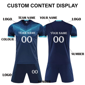 Conjunto de Uniforme de Fútbol Personalizado, Camiseta y Pantalones Cortos de Fútbol con Estampado Personalizado, Ropa Deportiva de Secado Rápido, Poliéster, Entrenamiento, Juego, Fábrica OEM ODM - Product Image 5