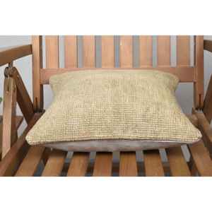 Beige Wool Kantha Patchwork <b>Pillow</b> 14x14 Inch Luxury Vintage Embroidered Fluffy Rustic Throw <b>Pillow</b> for Floor Use - Product Image 5