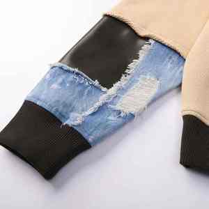 เสื้อฮู้ดดี้หนังแท้คุณภาพสูง 100% สำหรับฤดูหนาว คอตั้ง ทรงโอเวอร์ไซส์ ระบายอากาศได้ดี แบบสวมหัว ยูนิเซ็กซ์ สีพื้น พิมพ์ลายดิจิทัล - Product Image 6