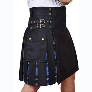 Kilt plissé vintage en denim élégant pour femmes avec taille réglable caractéristique antistatique pour les mariages célébrations d'événements formels - Product Image 1