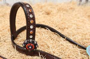 Ensemble d'équipement équestre léger en gros, tête de cheval en cuir véritable de style western, collier de poitrail, fabrication indienne - Product Image 4