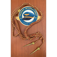 Aiguillettes Cérémonielles Tactiques de Haute Qualité en Mylar Doré Doublement Tressé Écologique avec Aglet Personnalisé pour Uniforme