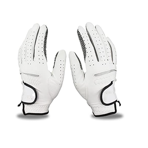 Gants de golf pour hommes avec logo personnalisé de qualité supérieure Gants de sport en peau de mouton en cuir véritable blanc respirants durables vente en gros - Product Image 2