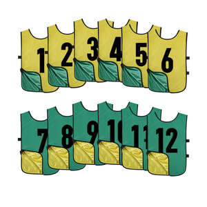 Vente en gros de bavoirs de football en polyester personnalisés bon marché gilets d'entraînement en maille - Product Image 2