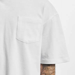 T-shirt vierge en gros, logo OEM, polyester/coton uni, taille américaine, col rond, homme, haute qualité, sérigraphie personnalisée, bleu - Product Image 2