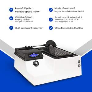 Scie de découpe et de finition de pierres et de verre de 6 pouces pour équipement de lapidaire, incluant deux scies à pierre de 6 pouces - Product Image 3