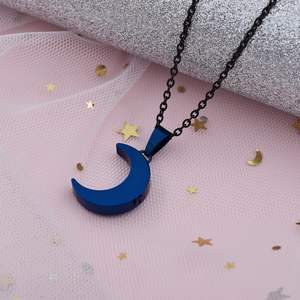 Blue Moon Urn Necklaces <b>for</b> <b>Ashes</b> Stainless Steel Cremation Keepsake Urn <b>for</b> Human <b>Ashes</b> Memorial <b>for</b> Women Men Custom Size - Product Image 4