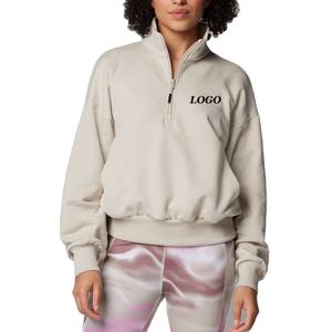 เสื้อสเวตเชิ้ตคอตั้งสไตล์สตรีทแวร์ ขอบเสื้อแบบริบ พร้อมโลโก้สั่งทำพิเศษ ผ้าคอตตอน/โพลีเอสเตอร์คุณภาพพรีเมียม สำหรับใส่ในฤดูหนาว สีพื้น - Product Image 1