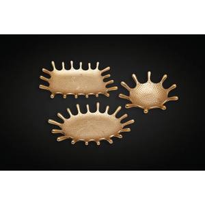 Plateau de service moderne en aluminium de forme abstraite en or Vente en gros pour mariage, maison, restaurant et hôtel - Product Image 6