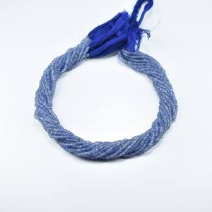 Cuentas Rondelle facetadas de tanzanita Natural, cuentas de piedras preciosas sueltas de 2,5 3mm, hebra de 13 pulgadas para la producción de joyas, uso diario - Product Image 1