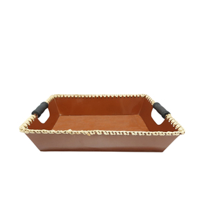 Plateau décoratif antique Plateau de service fini de couleur grise pour les fournitures de restaurant et d'hôtel Plateaux de service personnalisés - Product Image 6