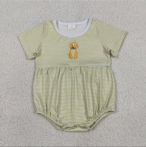 Conjunto de Ropa de Caza para Bebés Hermanos, Camiseta con Bordado de Perros y Pantalones Cortos a Rayas - Product Image 6