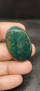 อัญมณีพลอยโมราทรงหลังเบี้ยสีเลือดธรรมชาติ (สีเขียวและสีแดง) สำหรับการทำเครื่องประดับ - Product Image 3