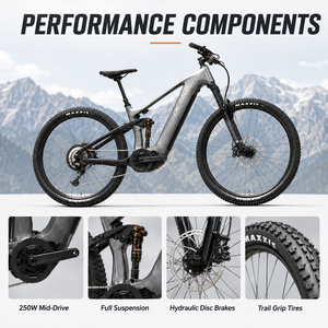 Bicicleta Eléctrica de Montaña Profesional de Alto Módulo <span class=keywords><strong>TWITTER</strong></span> de Fibra de Carbono con Motor Bafang y 12 Velocidades, 250W, 15AH - Product Image 2