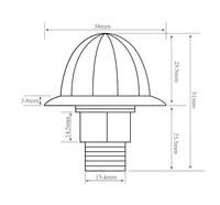 Lampe bicolore mini pastèque DC12V/24V haute qualité camion voiture lumière lueur couleur ambre rouge étanche taux IP67