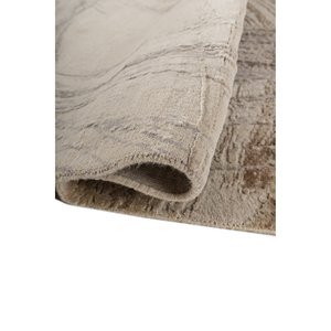 Tapis Kavi Ivory Free Verse noué à la main en laine et soie de bambou, motif abstrait pour la décoration de la maison et du salon Esk-360 - Product Image 2