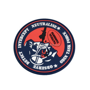 Patch professionnel Logo personnalisé Badges en PVC souple en caoutchouc personnalisé nouveau Style Badges en caoutchouc de Silicone tissu sergé - Product Image 1