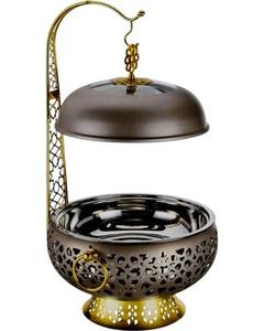 Casserole à double paroi en métal, marmite en acier inoxydable avec couvercle, antiadhésive, isolée, de luxe, finition personnalisée, serveur de nourriture élégant, chauffe-plat - Product Image 4