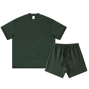 Elastic Waist Casual <b>Shorts</b> <b>T</b>-<b>Shirt</b> Set <b>Men</b> Breathable 100% Cotton Summer High Quality Fabric Hot Selling Summer <b>T</b> <b>Shirt</b> <b>And</b> <b>men</b> - Product Image 4