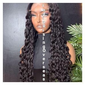 Peluca de encaje HD rizada natural, cabello humano indio, peluca sin pegamento prearrancada con textura suave y volumen completo para el peinado diario - Product Image 1