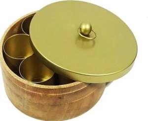 Ensemble de boîtes à épices en laiton et cuivre avec couvercle en métal, boîte à pain, boîte à épices, pot, meilleurs contenants à épices en laiton, boîtes personnalisées - Product Image 2