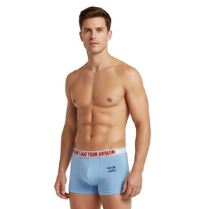 Sous-vêtements en bambou et soie de haute qualité slip de coffre confortable Logo personnalisé marque OEM motif imprimé caleçon pour hommes - Product Image 6